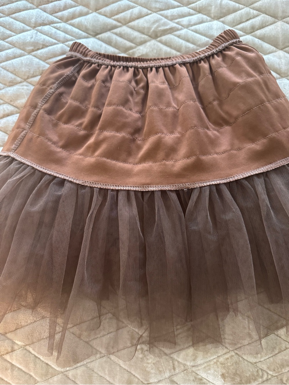 Brown  Childhood Girls 6 Layer Tulle Tutu Skirt Size 6 - Picture 7 of 8
